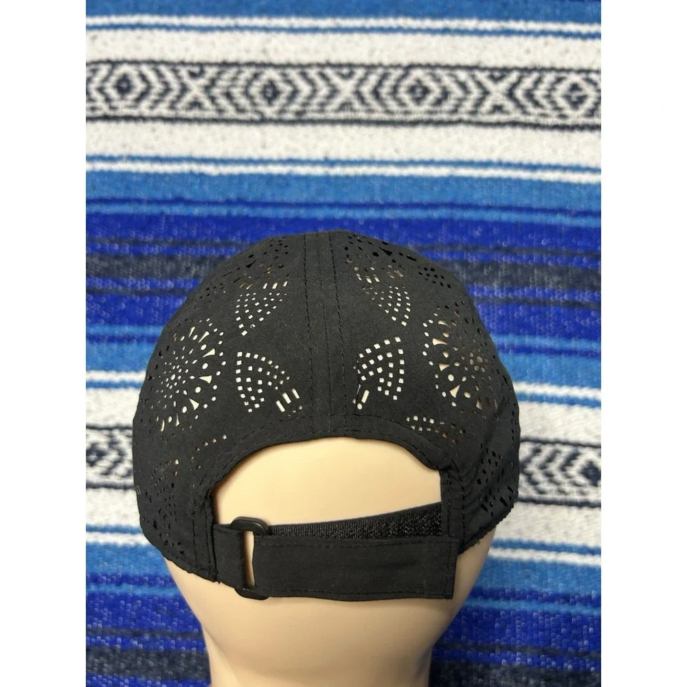 Avia Hat Adult Womens Black Strap Back Cap Adjustable Hook Loop Running